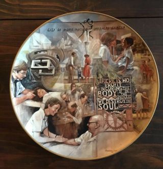 Vintage " Tribute To City Of Hope " Porcelain Plate By Barry Leighton - Jones 1984