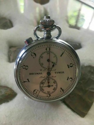 Cl Guinand Locle/ Jules Racine Co Split Second Stop Pocket Watch 7 Jewel 153757