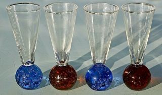 Mini Vase Bubble Base Glass Bud Vase Aperitif Glass Liqueur Glass 50ml