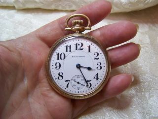 South Bend Pocket Watch,  19j,  Grade - 219,  Model - 2,  1914,  6s,  Running,