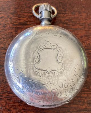 1878 American Waltham Pocket Watch Full Hunter Case Silver