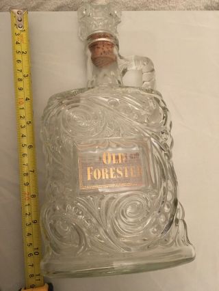 Old Forester Kentucky Straight Whiskey Glass Decanter W/ Cork Stopper