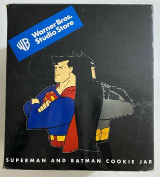 Warner Bros.  Superman And Batman Cookie Jar Adventures Cartoon Cib Box