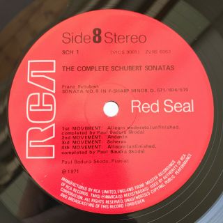 UK RCA SCH1 13LP BOX SET PAUL BADURA SKODA COMPLETE SCHUBERT PIANO SONATAS NM 3