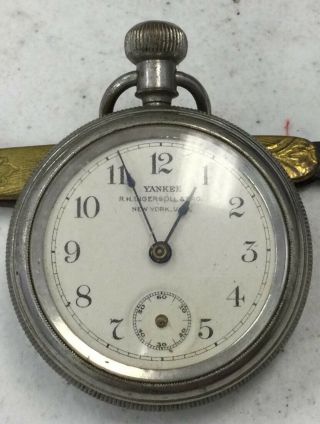 Handsome Yankee R.  H.  Ingersoll & Bro York Pocket Watch Jan 13 1890 Bm201
