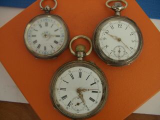 Three Ladys Pocket Watches For The Collector Or Watchmaker,  1 - Fancy Dial