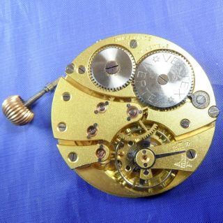 (14) Antique Vertex Swiss Made 17 Jewels Pocket Watch Movement