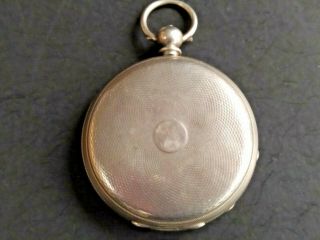 Swiss Jewelled Silver Full Hunter Pocket Watch By Badollet Of Geneva For Repair
