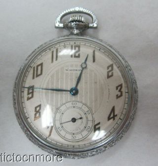 Antique Art Deco Waltham Grade 220 Model 1894 15j 12s Pocket Watch 1928
