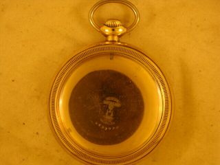18 Size Pocket Watch Case.  Open Face.  Screw On Covers Ygf