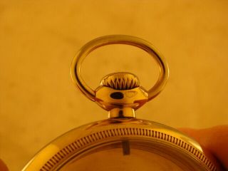 18 SIZE POCKET WATCH CASE.  OPEN FACE.  SCREW ON COVERS YGF 2