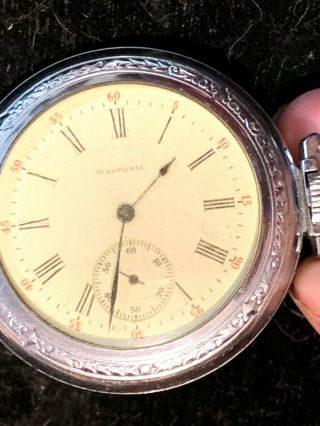 Antique Waltham Pocket Watch 12 Size 15 Jewels Runs