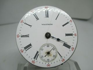 Vintage 1909 Waltham Pocket Watch Movement 18s 15 Jewel Model 1883