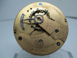 Vintage 1909 Waltham Pocket Watch Movement 18s 15 Jewel Model 1883 3