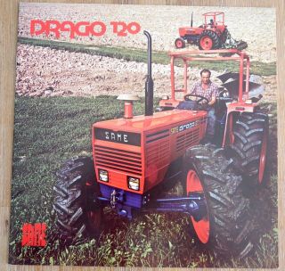Brochure Prospectus Same Tracteur Drago 120 Prospekt