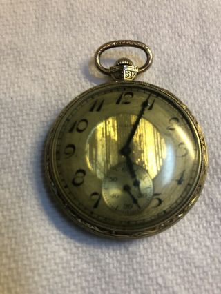 Vintage Elgin Open Face Pocket Watch 17 Jewels