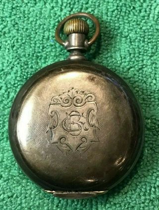 1883 - 84 Waltham 15 Jewel Size 18 Model 18 77 Pocket Watch In Coin Silver Case