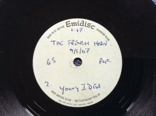 The Young Idea - The French Horn Rare Uk 1967 Unreleased Acetate / Psych Mod