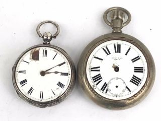 Victorian Silver Fusee Verge Pocket Watch 1878 & Era Usa Pocket Watch A/f