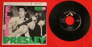 " Elvis Presley " Epa - 747 His First Extended Play 1956 Rare Ad Back Dog On Top Nm