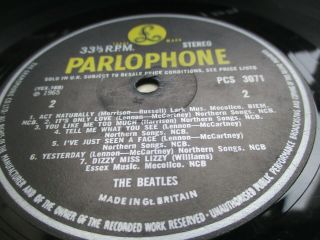 The Beatles Help 1965 Uk Lp First Press Stereo On Yellow Black Parlophone V/g,