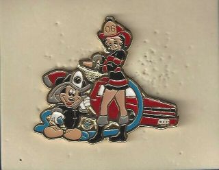 Lions Club Pin Betty Boop And Mickey Fireman