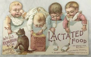 Two Sided Victorian Era Trade Card Lactated Baby Food