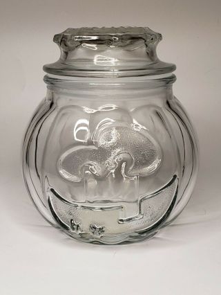 Anchor Hocking Pumpkin Candy Jar With Lid Pre Owned