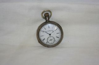 1891 Elgin National Watch Co Size 16 7j Pocket Watch Runs