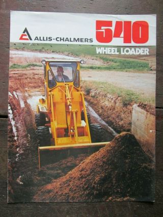 Brochure For Allis Chalmers 540 Tractor Loader,  Shape