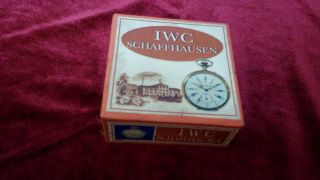 Rare Vintage Advertising Cardboard Case/box For Pocket Watch " Iwc " Schaffhausen