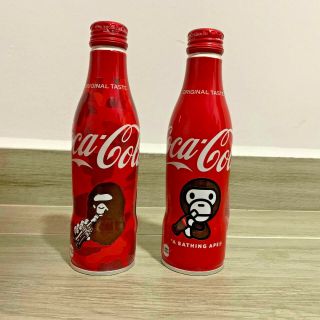 Empty Baby Milo A Bathing Ape Bape X Coca Cola Coke Set Of 2 Bottles Japan