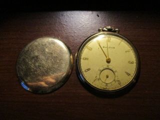 Antique Bulova 17ah 17 - Jewels Swiss Pocket Watch In Keystone Victory Case