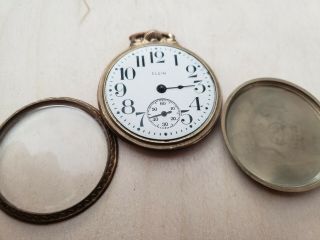 Antique Elgin 7 Jewel Pocket Watch Missing Second Hand