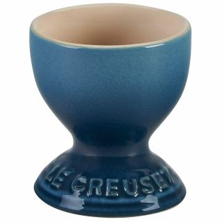 Durable Le Creuset Egg Cup Holder Marine Blue Stoneware