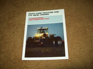 White Tractor Caterpillar Cat Diesel Engine Dealer Sales Brochure 3208 3306ta