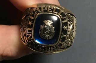Capella University 10k Gold Class Ring 2012 W/ Blue Gemstone