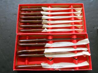 Set Of 11 Sheffield England Steak Knives Ml1 (h)
