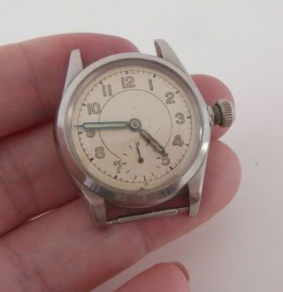 Stainless steel Gents Rolex trench wrist watch rare antique 2