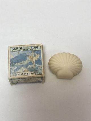 Crabtree & Evelyn Sea Shell Soap With Jojoba Oil 0.  9oz Bar Vintage Cherub Whale