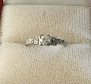Antique Art Deco Platinum Sm.  Diamond Ring