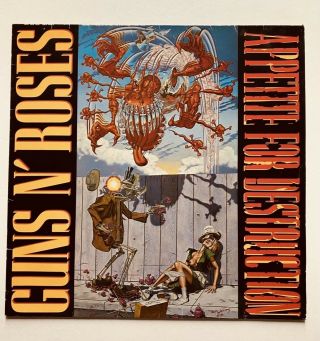 Vintage Vinyl Guns N Roses Appetite For Destruction Geffen Banned Cover Wx 125