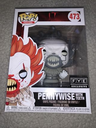 Funko Pop It Pennywise With Teeth (black & White) 473 Vinyl Figure - Exclusive