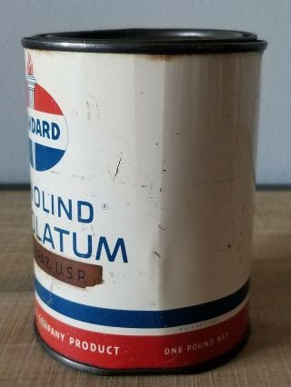 Vintage Standard Oil Company,  Stanolind Petrolatum Can,  One Pound Net 2