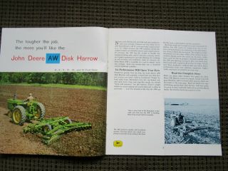 Brochure for John Deere Model AW Disk Harrow 2