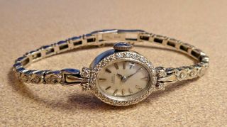 Ladies 14k gold Girard Perregaux diamond wrist watch with appraisal & receipt 6