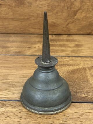 Vintage Small 4 Inch Brass Thumb Oiler Oil Can