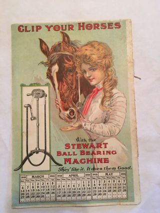 1910 Paper Ad Stewart Ball Bearing Horse Clipping Machine Sheep Shearing