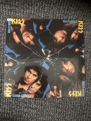 Kiss Lp Crazy Nights 1987 Old Press Printed In Usa