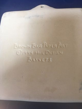Brown Bag Paper Art 1994 Hill Design Baskets Casting - mold For Greeting Cards. 3
